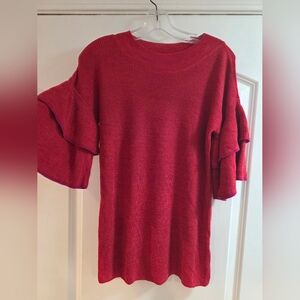 Cupio Vibrant Red Knit Top